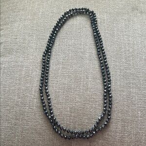Elegant Black Beaded Necklace